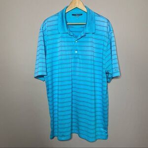 GREG NORMAN PlayDry Striped Polo Golf Shirt